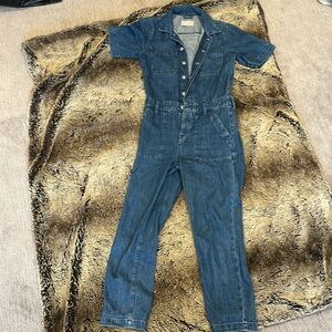 Everlane Short Sleeve Denim Coveralls/Jumpsuit